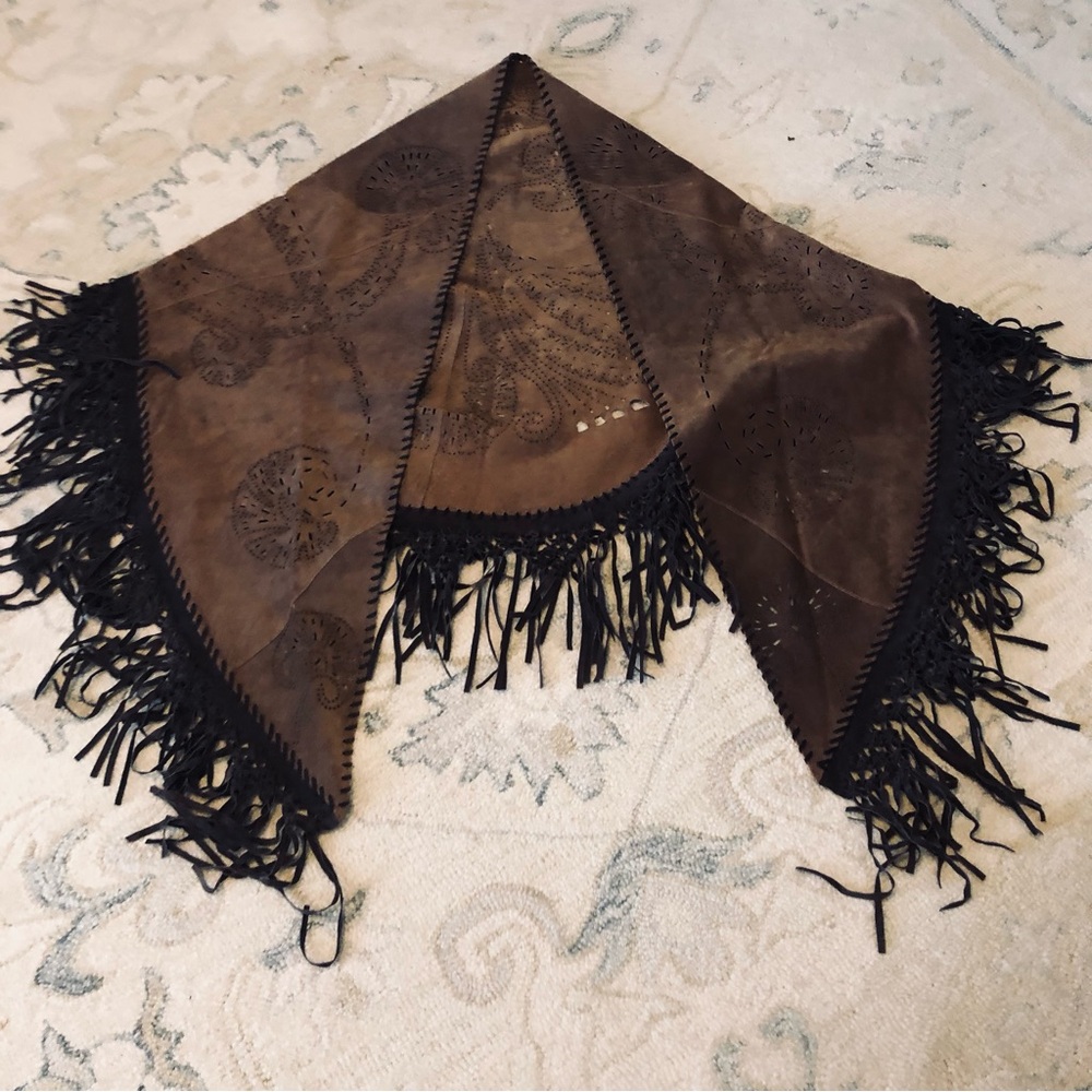 Brown Fringed Women's Shawl